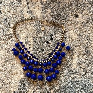 Elegant Blue Beaded Necklace